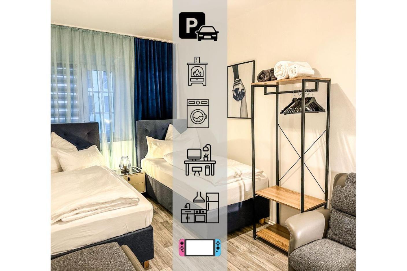Katies - Zentral - 4 - 7 Personen - 2 Parken - Nintendo Switch - Disneyplus - E-kamin Apartment
